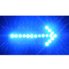 LED矢印マグネットシート・10枚セット・280mm×480mm（ターポリン製・3モード調整青点滅/（速・遅）/青点灯・ハトメ6箇所）