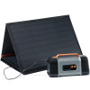 ポータブル電源/蓄電池/非常用電源/162Wｈ+ソーラーパネル60Wセット・LEDライト付(AC100V（1口）/USB（3口）・ACアダプター、シガーライターケーブル、取扱説明書付属）