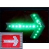 マグネット式LED方向指示灯・400mm×550mm（緑発光）